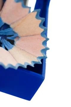 Cropped image of dust on sharpener Stock Photos