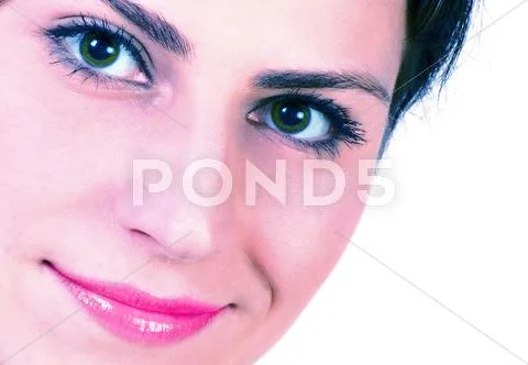 Cropped image of a smiling woman Stock Photos