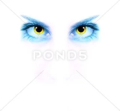 Cropped image of a woman's gaze Stock Photos