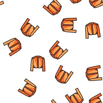 Cropped jacket outerwear female vector seamless pattern Stock Illustration