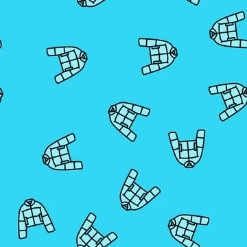 Cropped jacket stylish clothes vector seamless pattern Stock Illustration