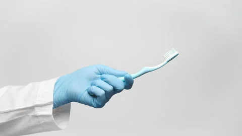 Cropped shot of a doctor pulling out from  pack tissue or wet wipe, showing i Stock Footage 238611986