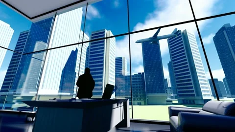Cropped view of successful businessman thinking by window in office Stock Footage 236188230