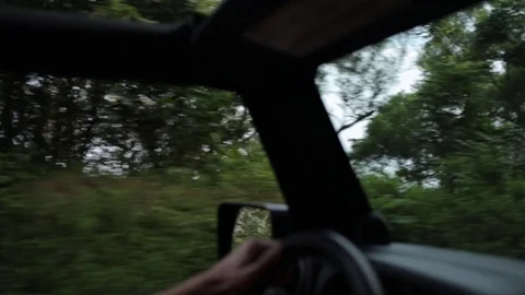 Cropped woman driving car Stock Footage