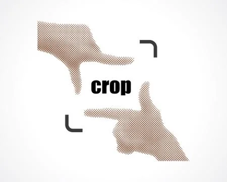 Cropping hands Stock Illustration