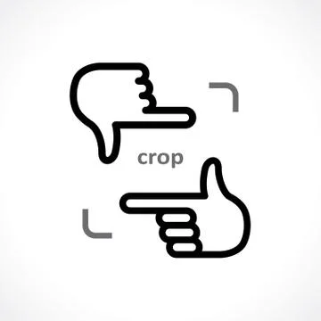 Cropping hands Stock Illustration
