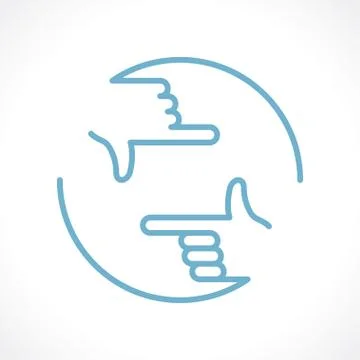 Cropping hands Illustrazione stock