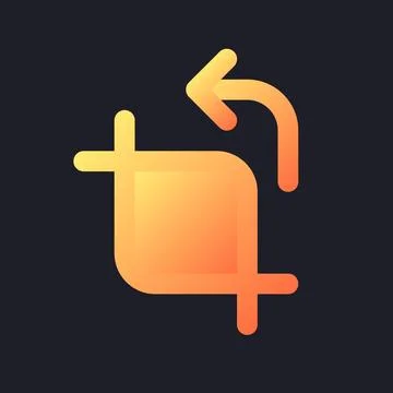 Cropping orange solid gradient ui icon for dark theme 库存插图