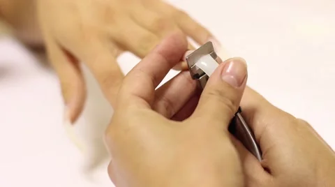 Cropping Tips on hands Stock Footage 62757138