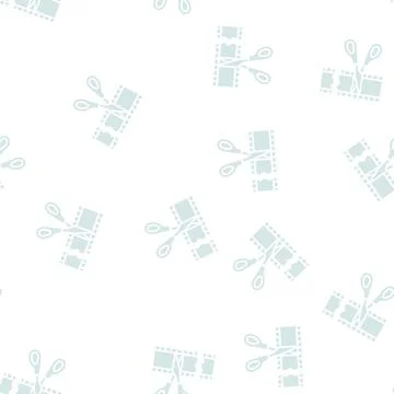Cropping video glyph seamless pattern Stock Illustration