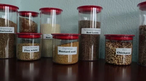 Crops in jars Stock Footage 45935519