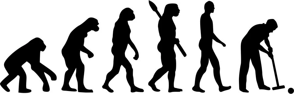 Croquet Evolution Illustrazione stock