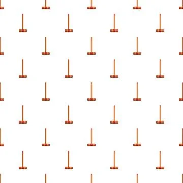 Croquet mallet pattern seamless background for sports concept Stock Illustration