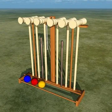 Croquet set Stock Illustration