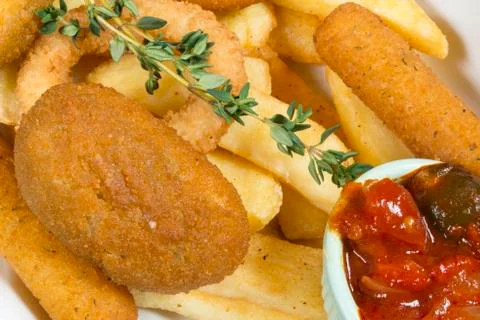 Croquette potatoes Stock Photos