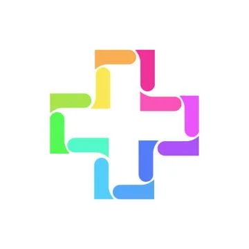 Cross Abstract Geometric Logo Stock Illustration