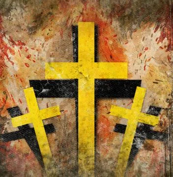 Cross on abstract grunge background Illustrazione stock