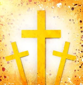 Cross on abstract grunge background 스톡 일러스트