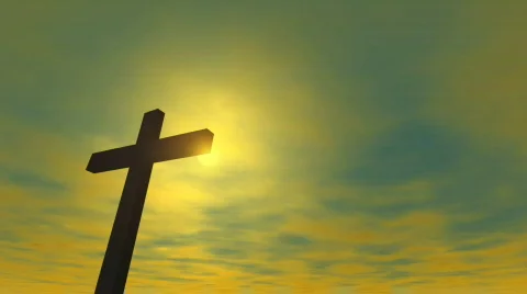 Cross against cloudy sky Stock Footage