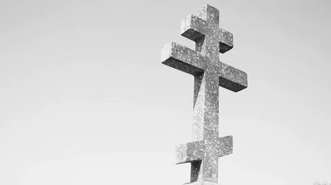 Cross Against the Sky (B&amp;W) Stock Footage 51650965