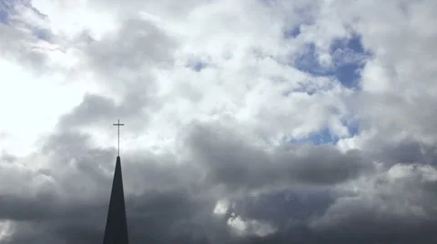 Cross against the sky Stock Footage 61926502