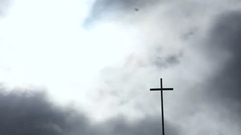 Cross against the sky Stock Footage 61926509