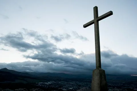 Cross against the sky Stock Photos