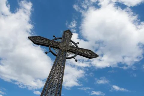 Cross against the sky Stock Photos