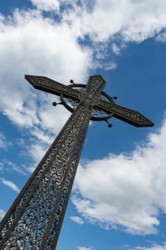 Cross against the sky Stock Photos
