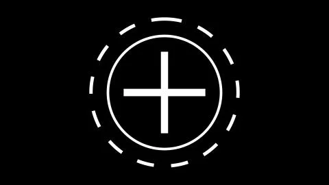 Cross aim icon, computer generated. 3d render of background with target symbol Stock Illustration