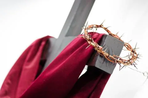 Cross and crown Stockfoto's