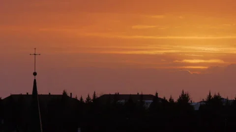 Cross and heavenly sky Stock Footage 44973349