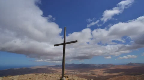 Cross and quick time lapse clouds 11216 Stock Footage 32425617