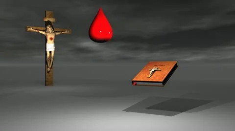 Cross and red Stock Footage 21231399