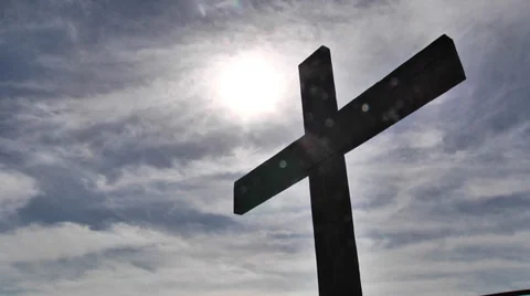 Cross and Skies Stock Footage