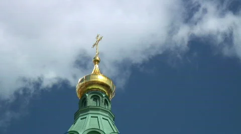 Cross and sky (timelapse) Stock Footage 489250