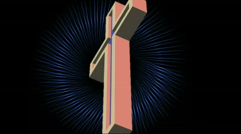 Cross and spinning Stock Footage 700759