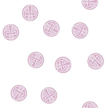 Cross ankh glyph seamless pattern Stock Illustration