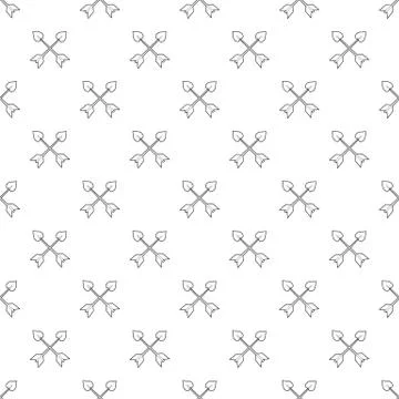 Cross arrows icon, outline style Stock Illustration