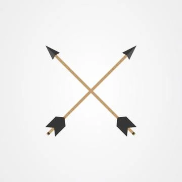 Cross arrows icon vector template Stock Illustration