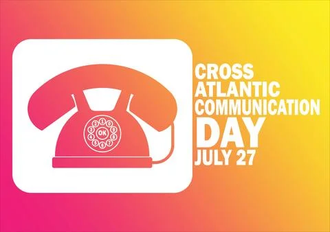 Cross Atlantic Communication Day Vector Illustration Иллюстрация