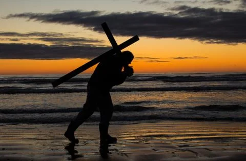 Cross on back Stock Photos