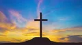 The cross on the background of cloud flow. Time lapse 4k or 4k+ Resolution