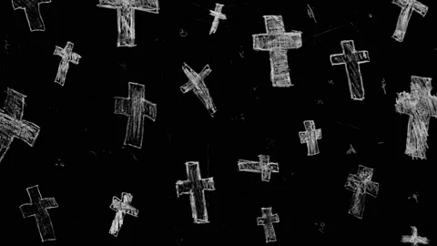 Cross Background - hand drawn scribble effect (4K) Stock Footage 151078489