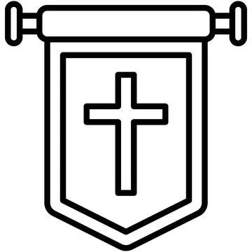 Cross banner icon, Holy week related vector illustration Stock Illustration