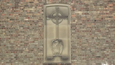 A cross with a bird Stock Footage 88472751