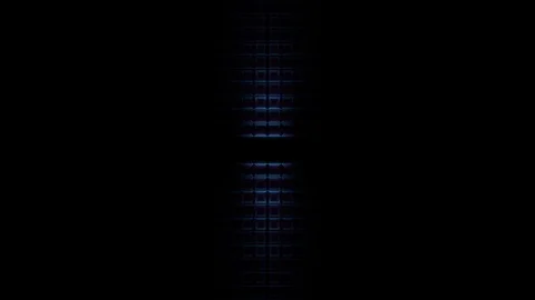 Cross of Blue Light on Dark, Black Background, Rotate Repeat Pattern 3D Stock Footage 125610355