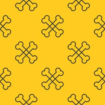 Cross bone, Halloween seamless pattern, flat design with clipping mask Illustrazione stock