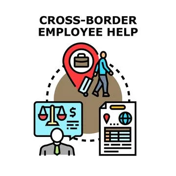 Cross border employee help managing global workforce challenges イラスト素材