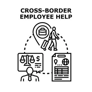 Cross border employee help managing global workforce challenges イラスト素材